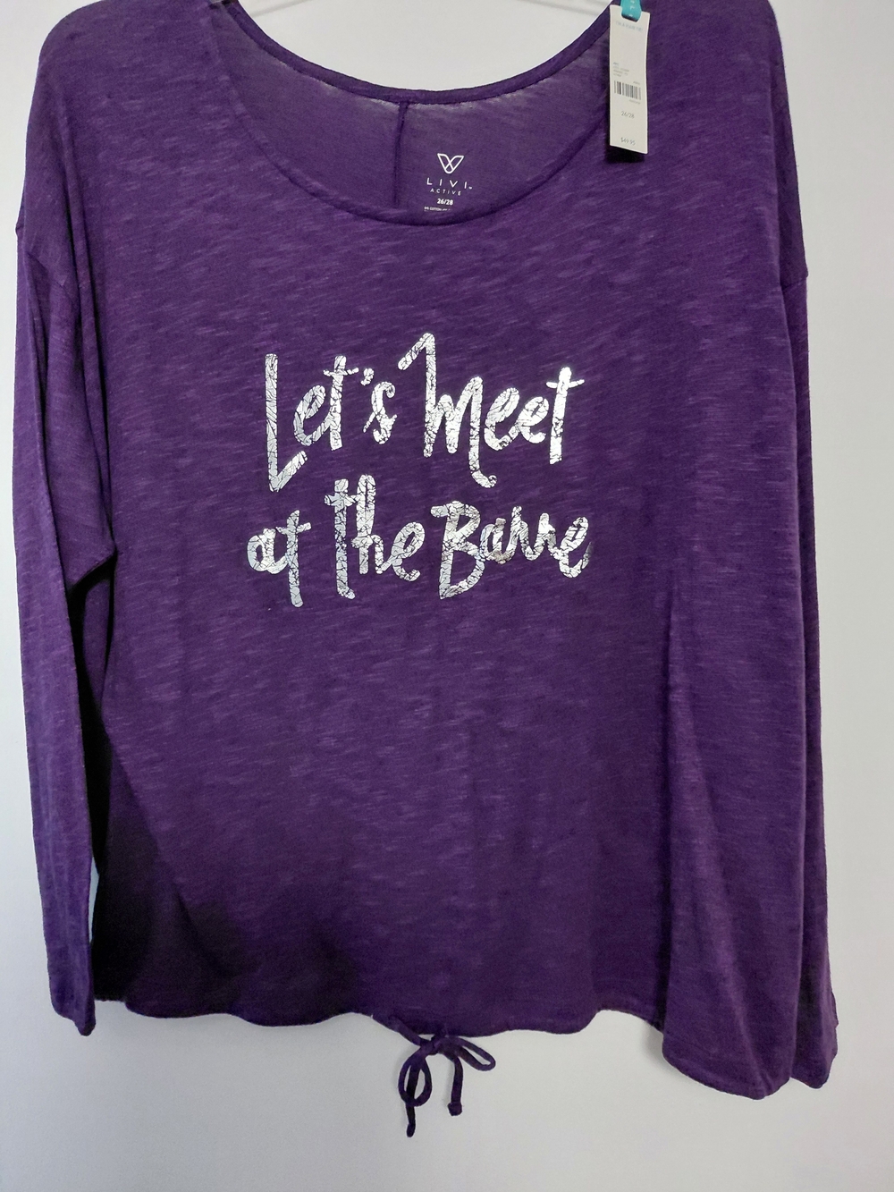 Livi Active Purple Heather Long Sleeve Top